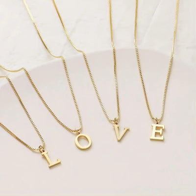 Clara | Initials Necklace in 18K Gold