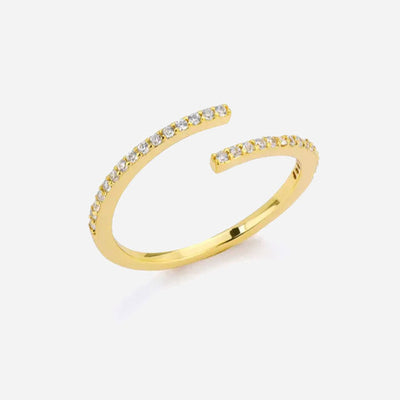 Clara | Classic Zirconia Ring 18K Gold