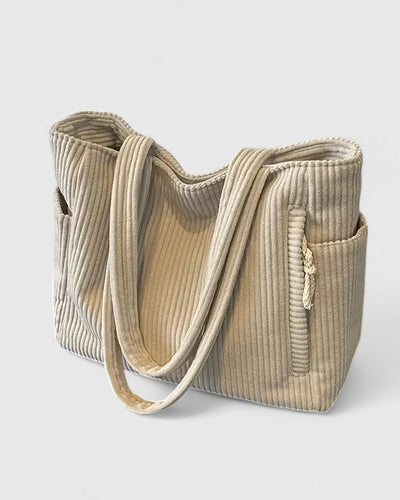 Clara | Luxurious Ribbed Tote Bag with Cord Detail