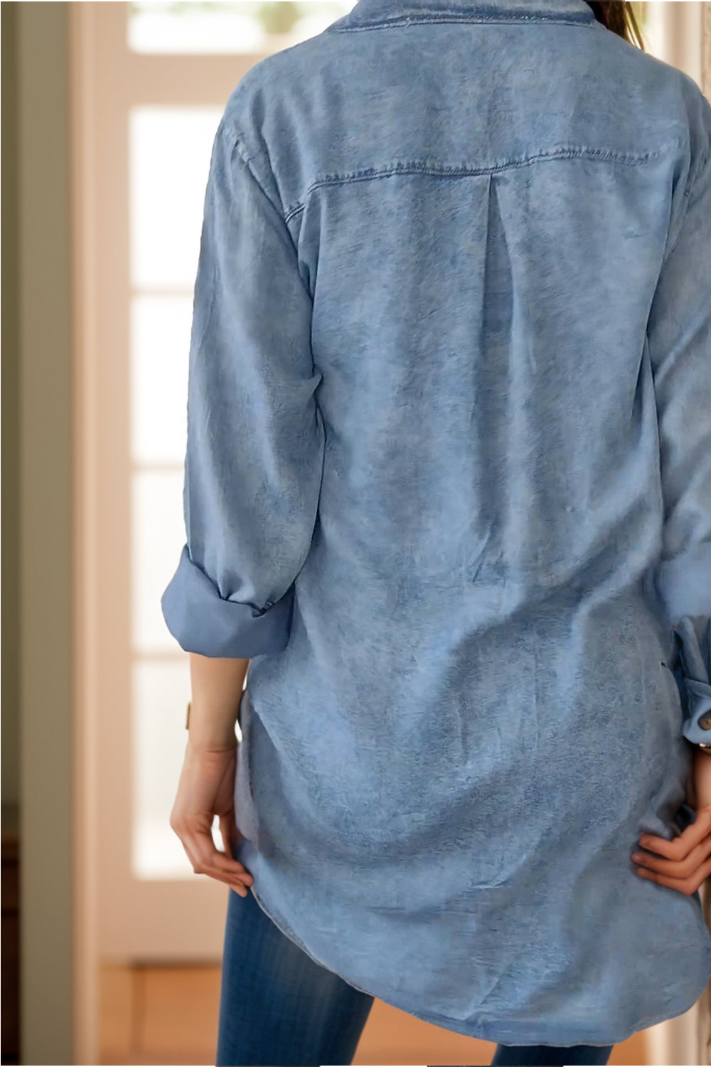Deandra™ - Oversized Denim Shirt