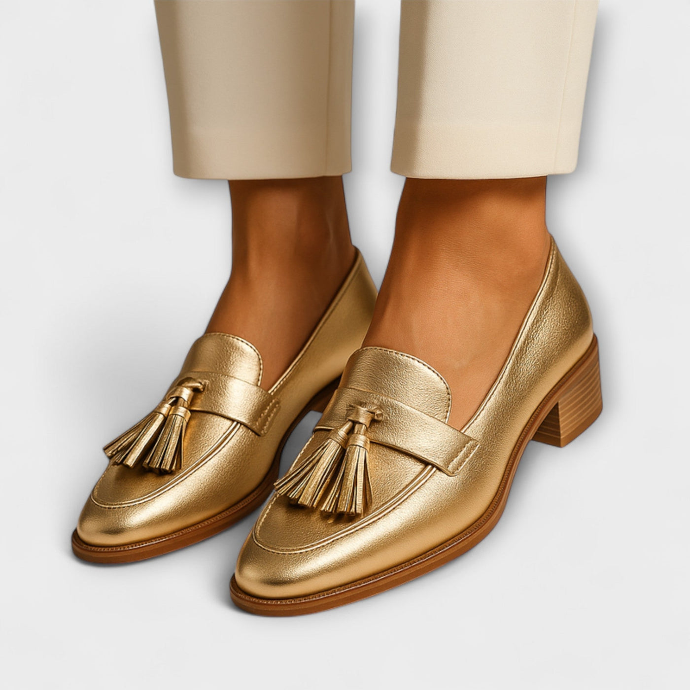 Celeste - Gouden Loafers