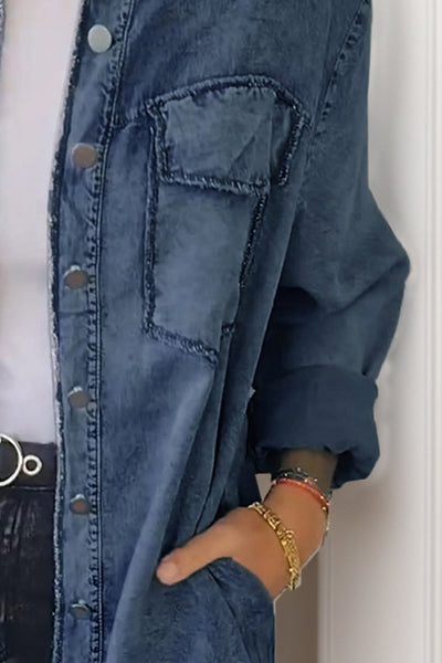 Deandra™ - Oversized Denim Shirt
