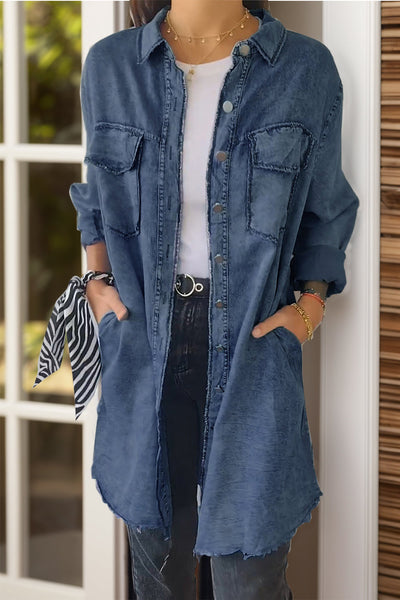 Deandra™ - Oversized Denim Shirt