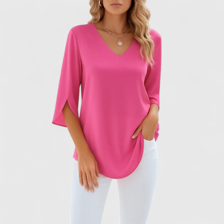 Clara | Sophisticated V-Neck Blouse