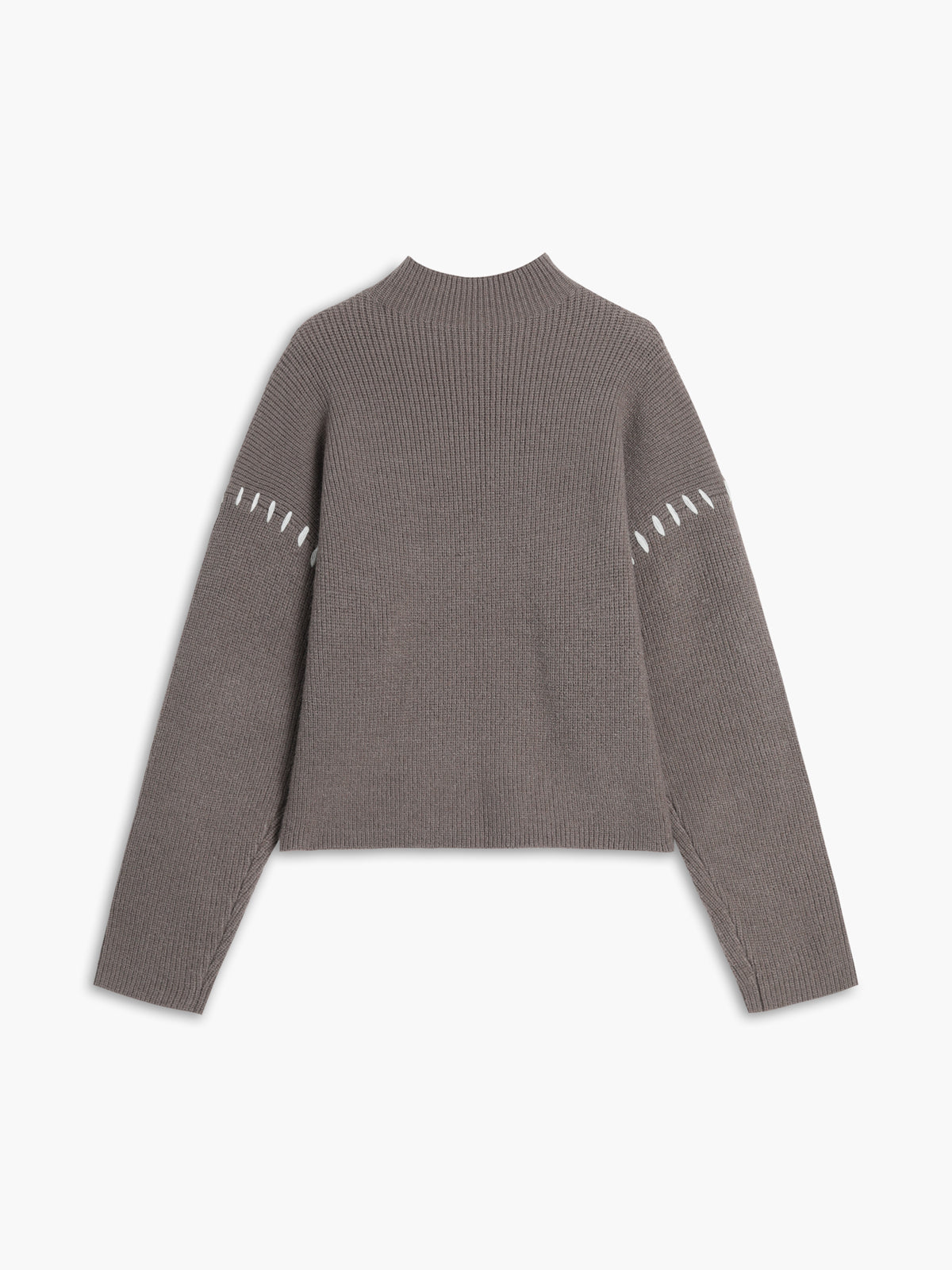 Contrast Stitch Knit Sweater