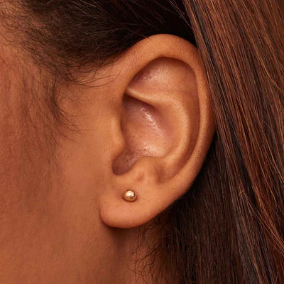 Clara | Round Earrings 18K Gold