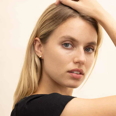 Clara | Round Earrings 18K Gold