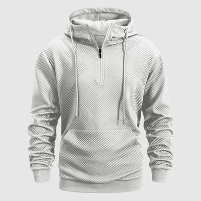 Jayden | Hoodie met kwartritsmotief en textuur