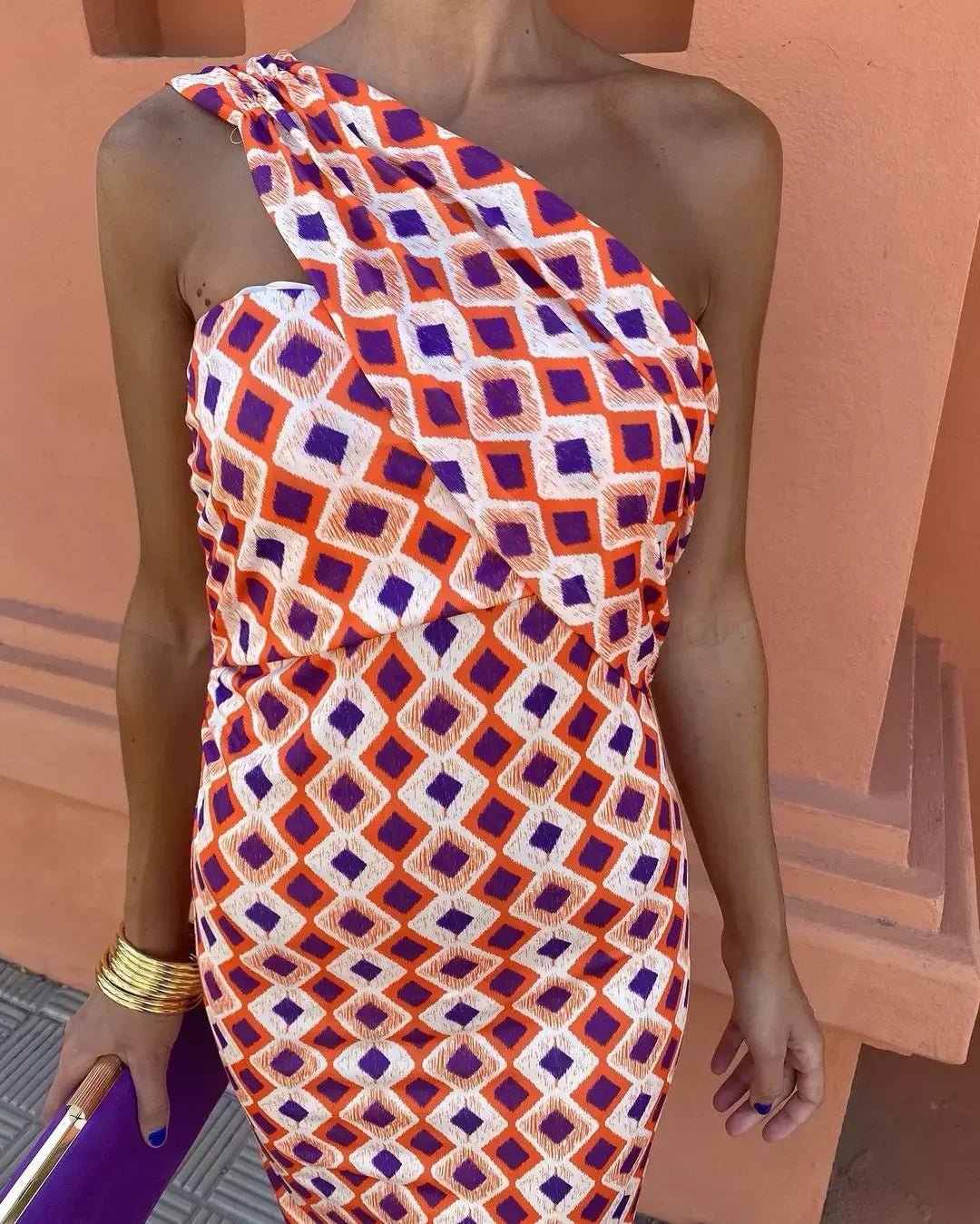 Irmgardi | Elegante jurk met één schouder