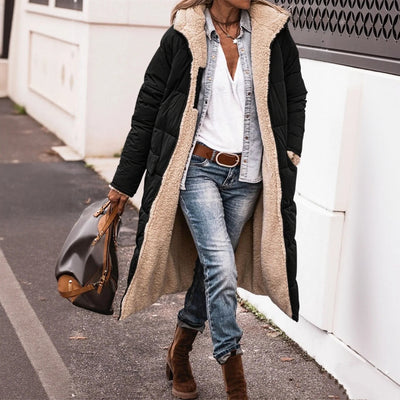 Marije | Warme gewatteerde jas met capuchon