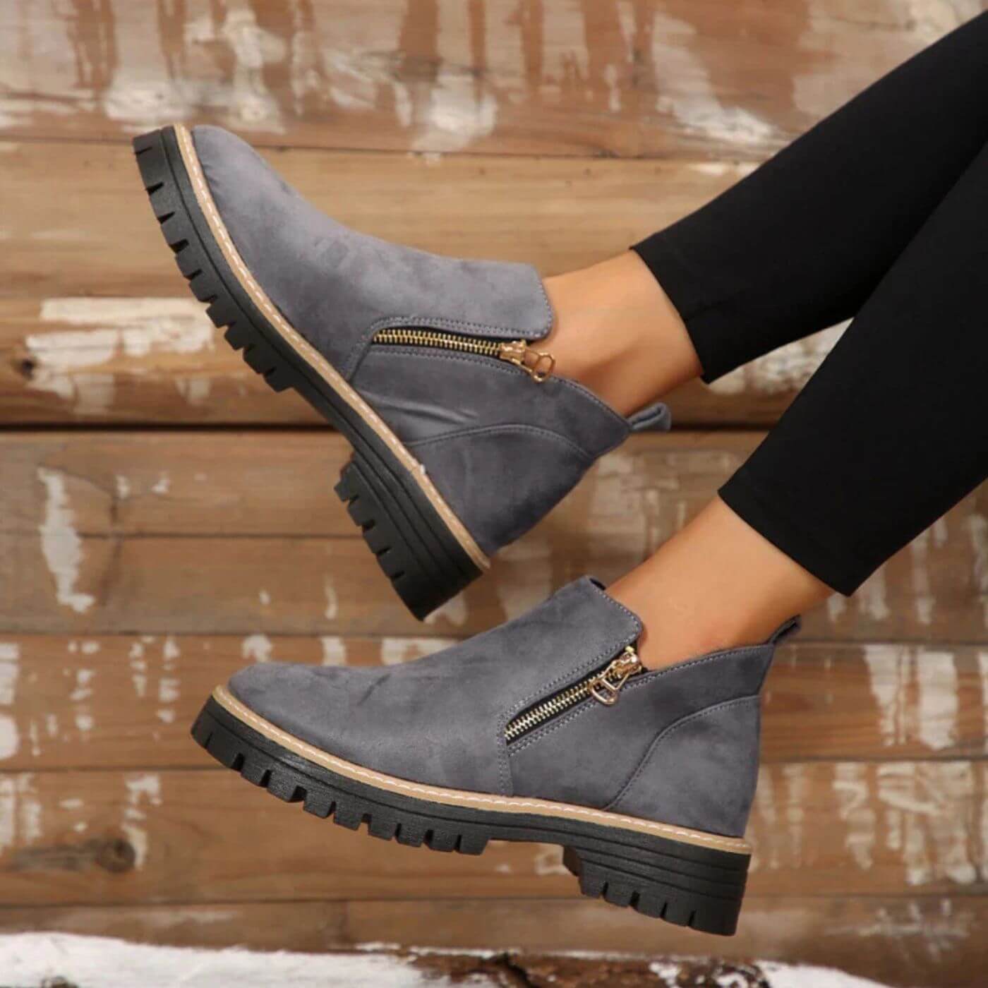 Lyanne | Orthopedische Enkellaarzen met Sterke Hak