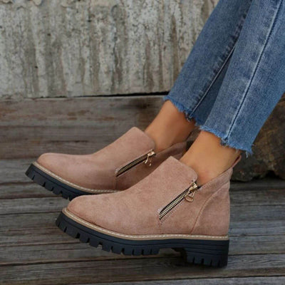 Lyanne | Orthopedische Enkellaarzen met Sterke Hak