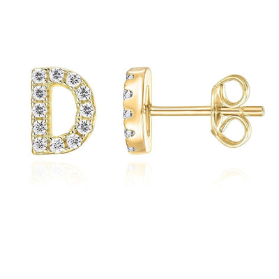 Clara | Letter Earrings 18k Gold