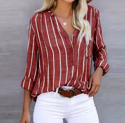 Giana™ - Striped Casual Blouse