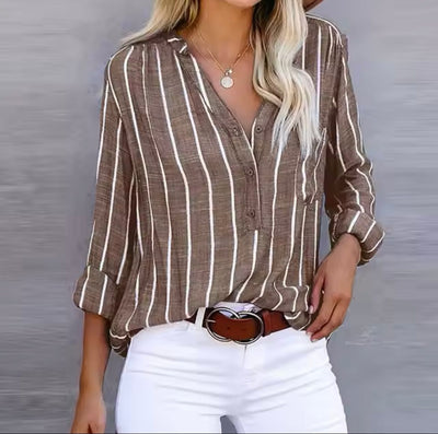 Giana™ - Striped Casual Blouse