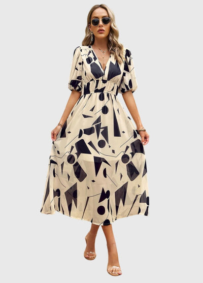 Clara | Flattering Floral Midi Dress