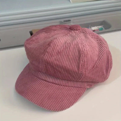 Gabriel | Bruine corduroy newsboy cap in vintage stijl