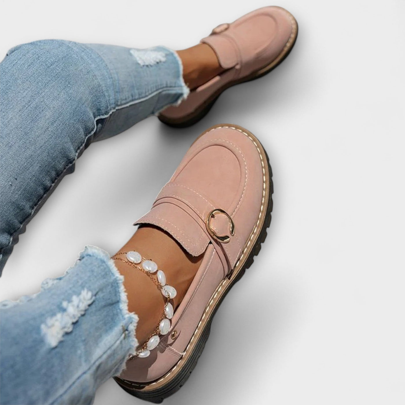 Lora – Casual Loafers met Ronde Neus