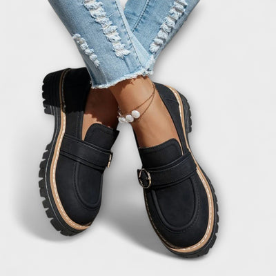 Lora | Casual Moccasins met Ronde Neus