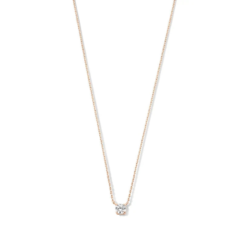 Clara | Moissanite Stone Necklace 14k Gold