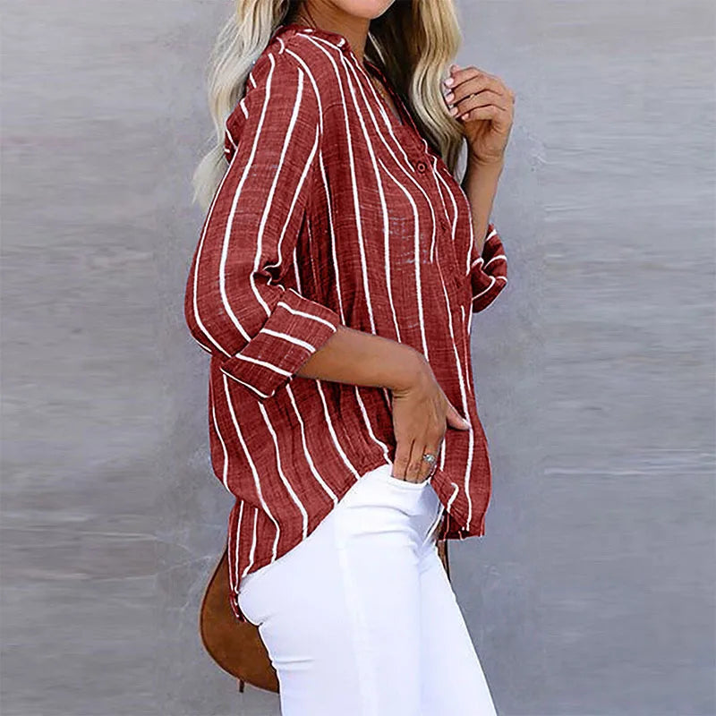 Giana™ - Striped Casual Blouse